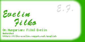 evelin filko business card